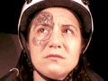 Actress Regin Altay being filmed in the face-mapping device for her role as Yeesha in Myst V.
